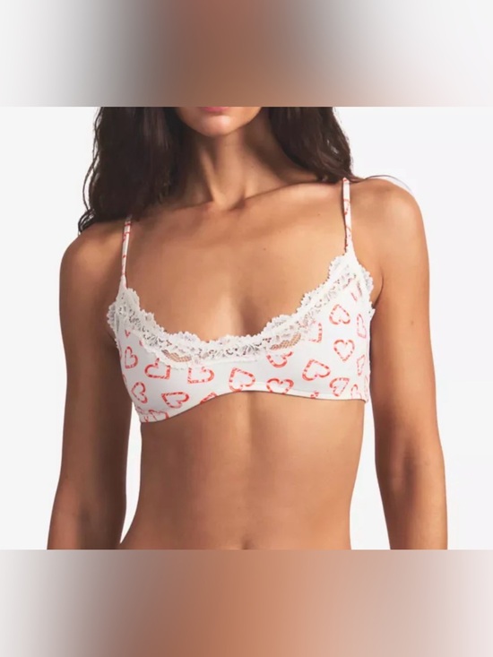 SKIMS Other - 🎀SKIMS Fits Everybody Lace Scoop Bralette | Candy Heart Print |  S | NWOT ❤️✨